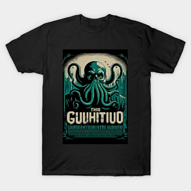 CTHULHU VINTAGE ARTHOUSE FOREIGN MOVIE POSTER 01 T-Shirt by BarrySullivan